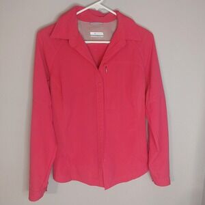Columbia Omni Shade Sun Shirt Ladies Size M Pink Long Sleeve Chores Yard work